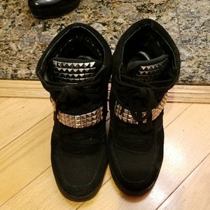 Steve Madden Studded Wedge Sneakers